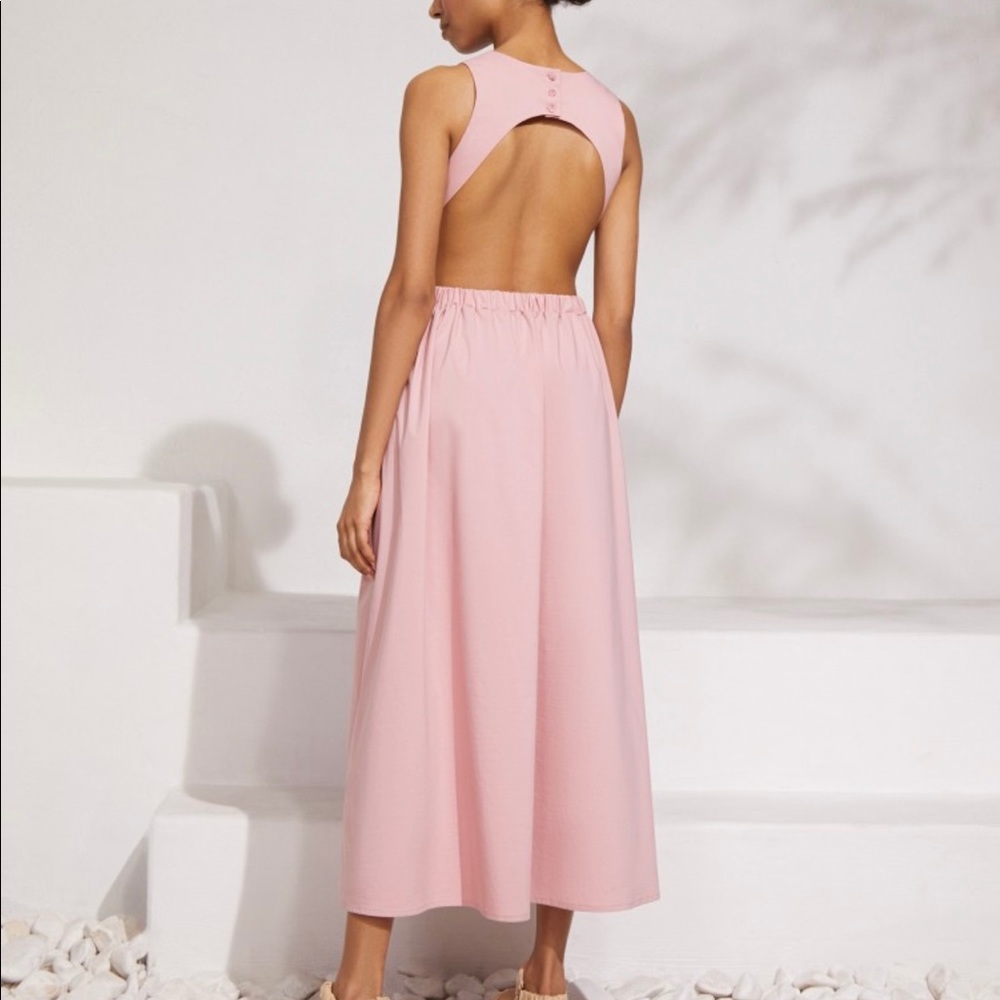 Pink dress with cut outs